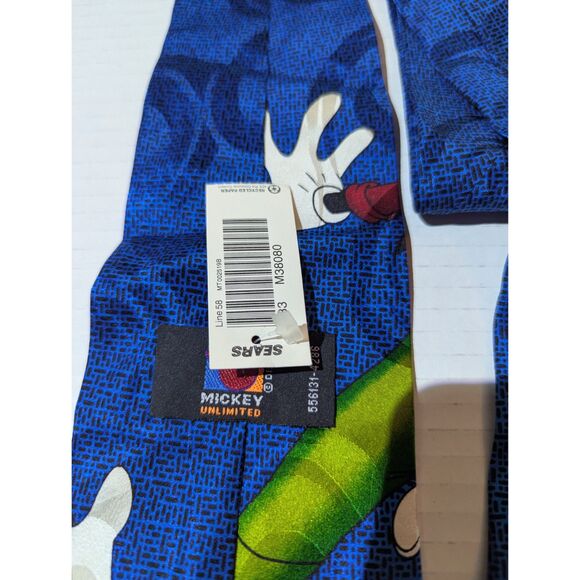 Vintage Mickey Unlimited Disney Mickey & Friends Mens Necktie from sears NWT - Picture 3 of 3